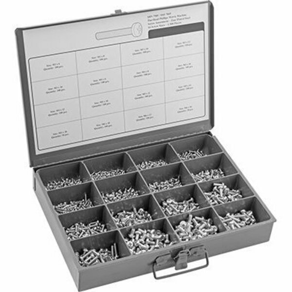 Bsc Preferred Phillips Rounded Head Screw Assortment with 1500 Pieces Zinc-Plated Steel 92020A116